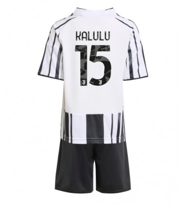 Juventus Pierre Kalulu #15 Hjemmebanetrøje Børn 2025-26 Kortærmet (+ Korte bukser)
